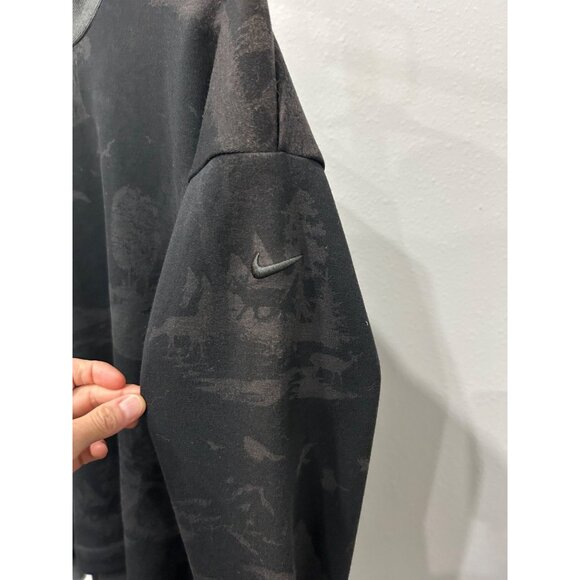 Nike Dri-Fit Long Sleeve Mock Neck Camouflage Peplum Pullover Sweatshirt Sz Smal - Picture 4 of 9